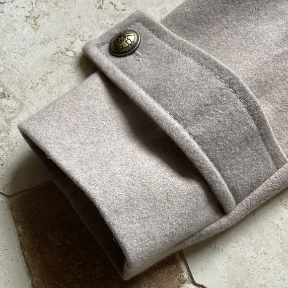 Unworn Brown/Gray Tan Anne Klein Wool Car Coat Approx Size Medium M - Picture 8 of 11